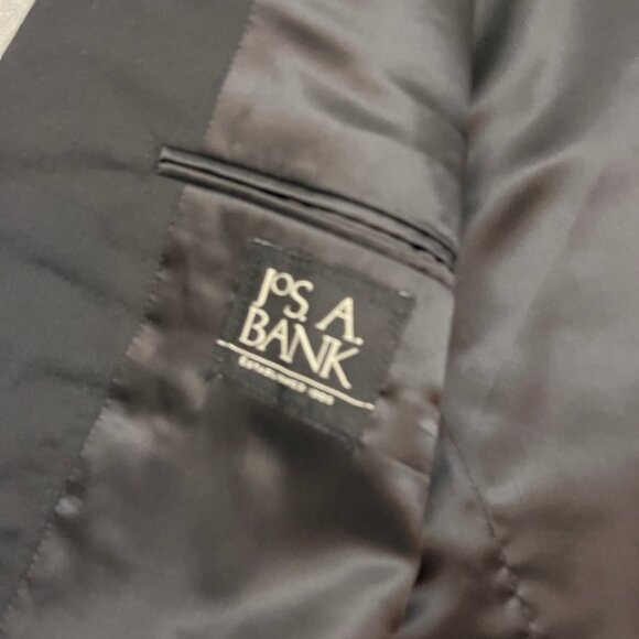 Jos. A. Bank Sport Coat 44L Black Wool 2-Button Tall Blazer - Picture 9 of 12